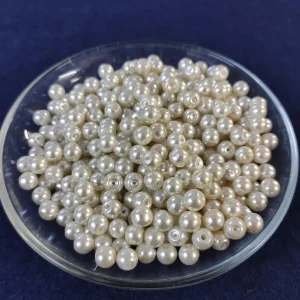 Cam İnci Boncuk Krem