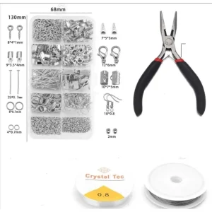 713 Parça Penseli Küpe Yapım Seti Takı Malzemeleri Gümüş/Gold